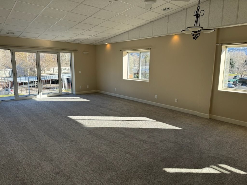 Empty room freshly painted in a warm neutral tone